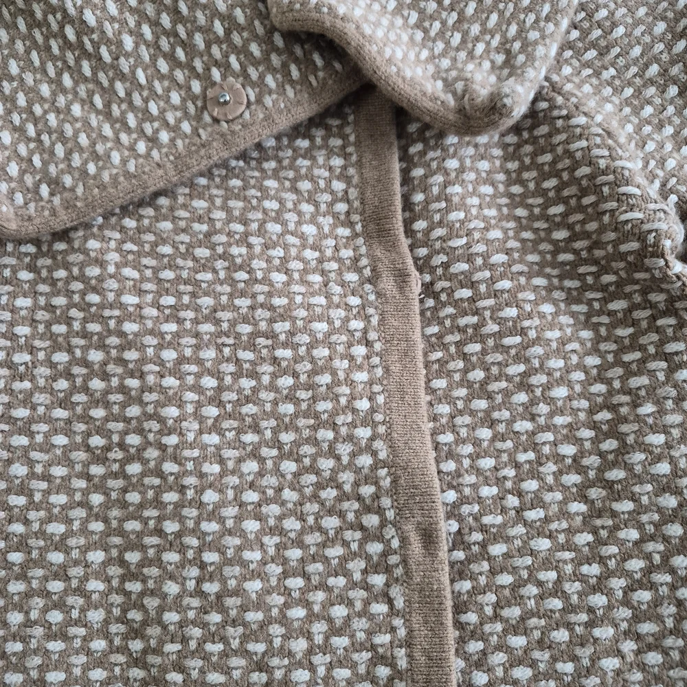 Banana Republic Italian Yarn Wool Cashmere M Cropped Cardigan Funnel Neck Office - Picture 9 of 14